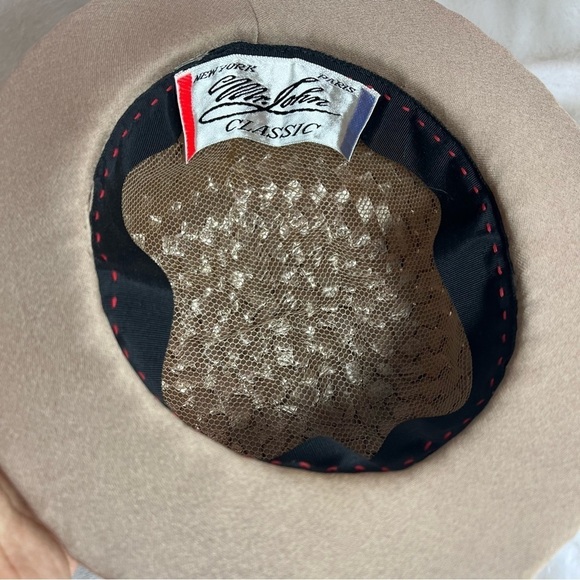 Vintage tan wicker bowling hat neutral 60s retro summer short brim vacay cap - Picture 6 of 8